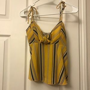 Papaya Yellow/Black Striped Tank